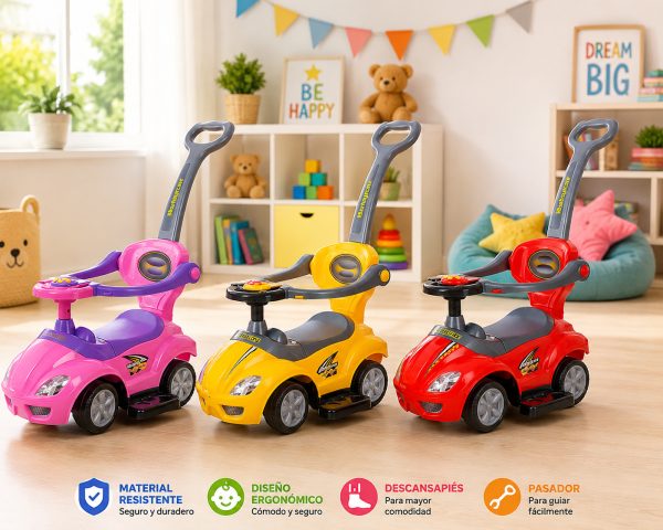 CORRE PASILLO Y ANDADOR INFANTIL MUSICAL 3 EN 1